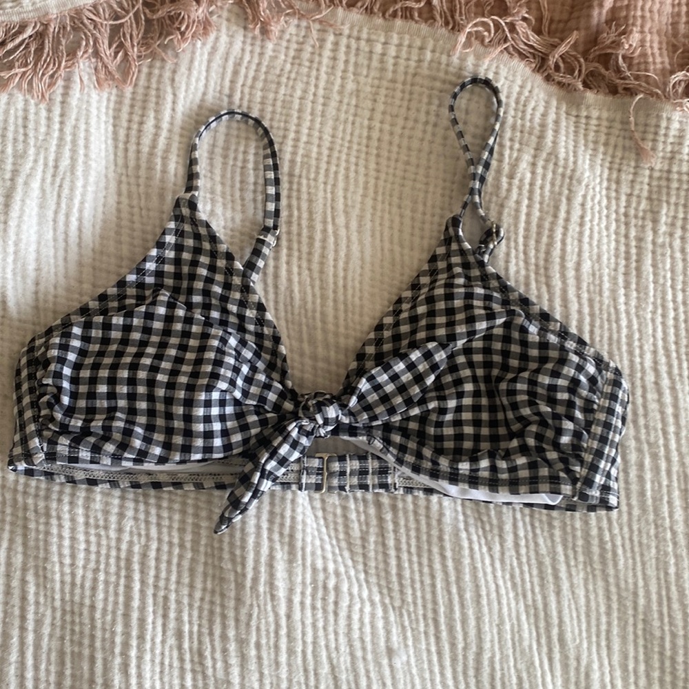 Gingham bikini top